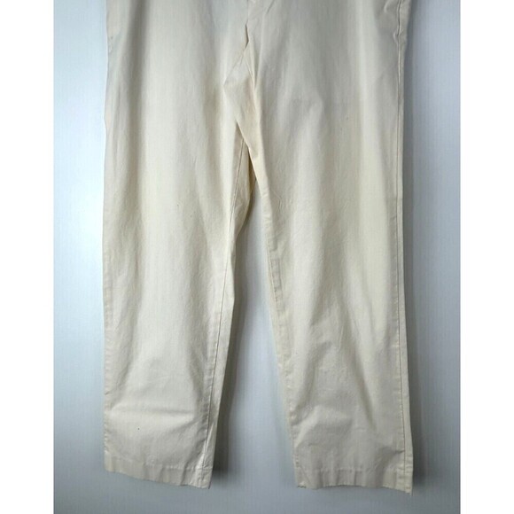 Tommy Hilfiger Pants Mens Sz 33X32 Cream Flat Front Chino Khakis Straight Leg R - Picture 8 of 12